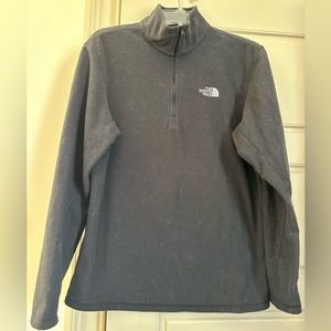 The North Face fleece jacket black sz S with sleeve zip pocket